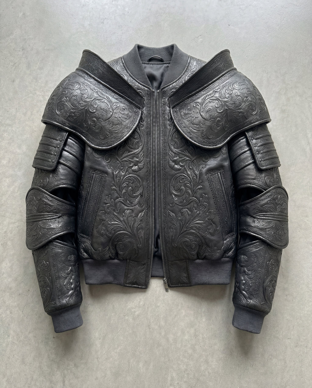 Armor Leather Jacket - black
